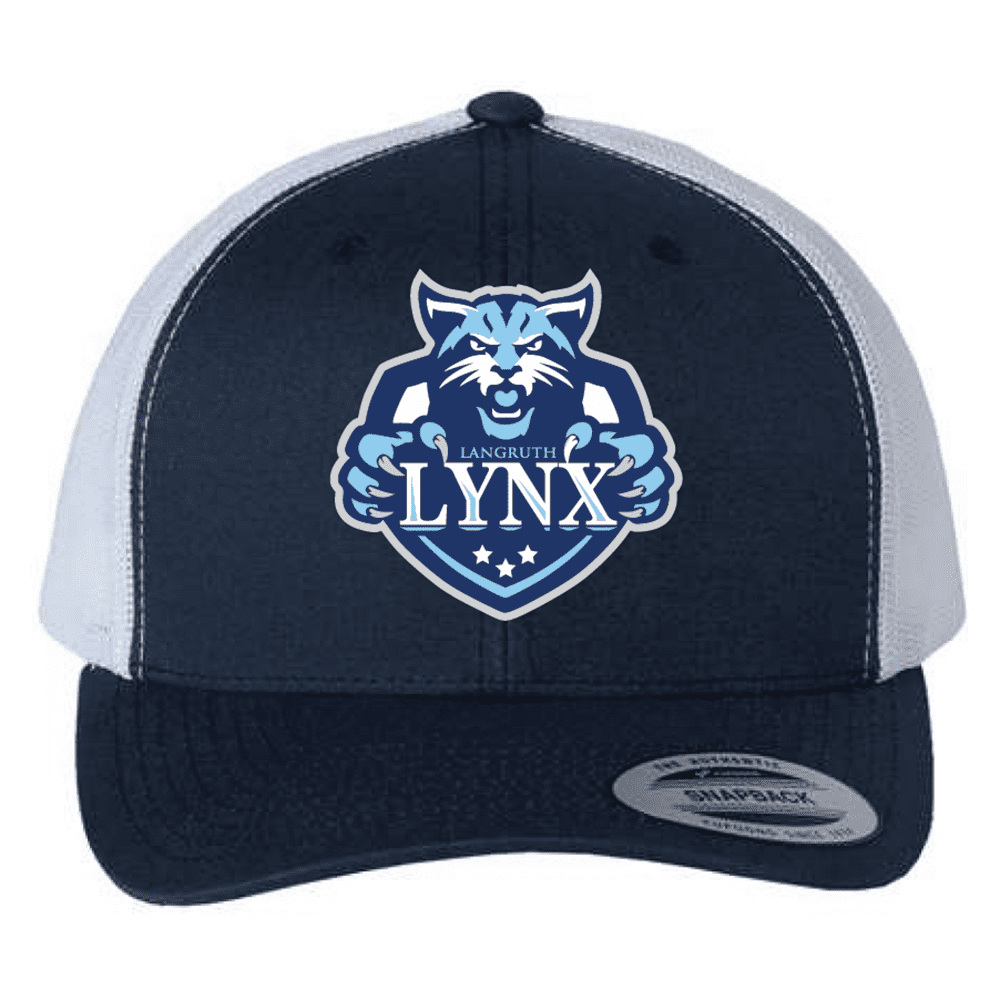 6606 Yupoong Adult Retro Trucker Cap - Navy/White